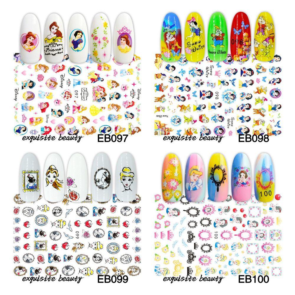 Stiker Kuku Motif Kartun Anime Mermaid Anna Untuk Dekorasi Nail Art