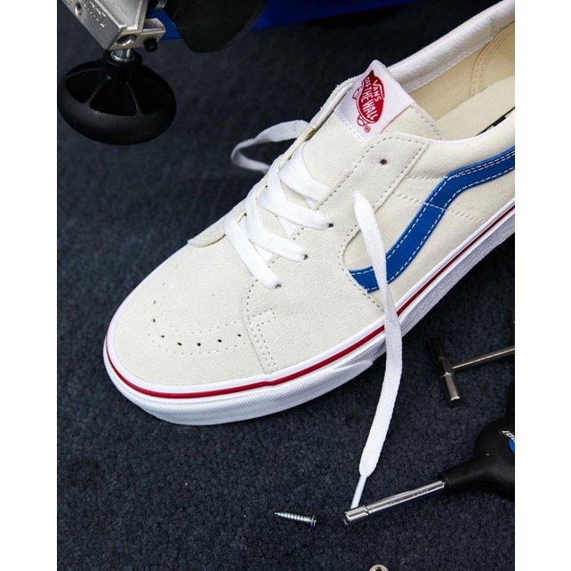 VANS SK8-LOW WHITE/NAVY CLASSIC ORIGINAL 100%