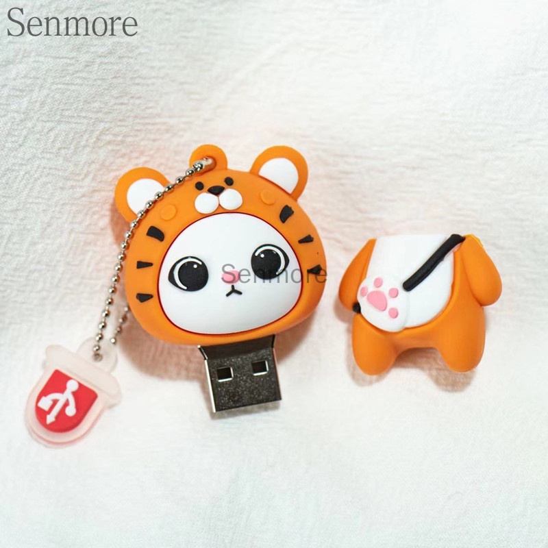 Pendrive 128GB 1TB 2TB 1GB 8GB 16GB 32GB 64GB Bentuk Kartun Harimau Lucu