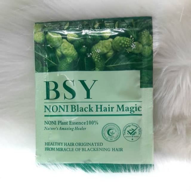 BSY NONI BLACK HAIR / ECER WARNA HITAM 3 HOLO SASET