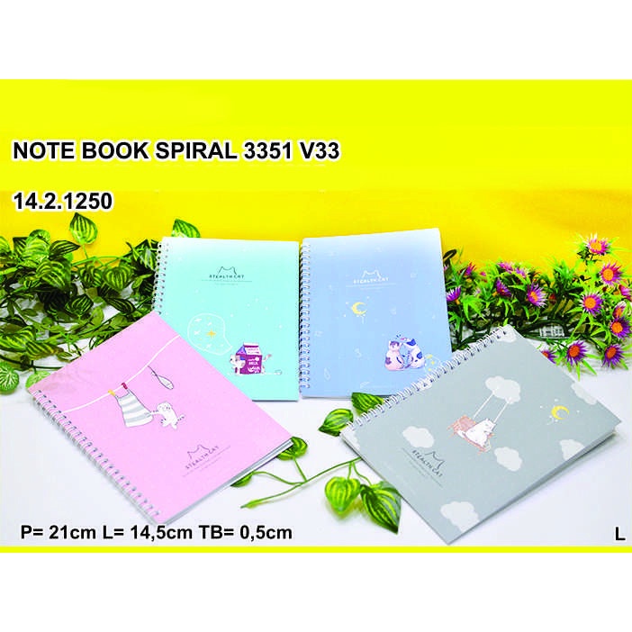 

Note Book buku diary buku catatan A5 Spiral 3351 V33