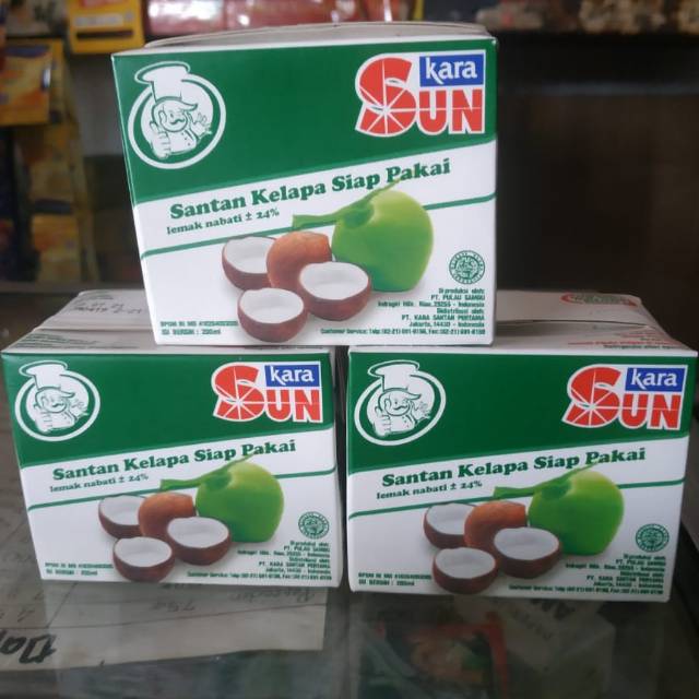 

Sun Kara Santan Kelapa Siap Pakai 200 ml