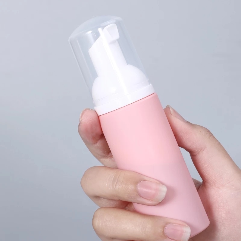 [50ml Mini Empty Refillable Empty Cosmetic container Cleanser Soap Shampoo Foaming Bottles Bottle] [Frosted Clear Color Plastic Foam Pump Bottles] [lotion essence Traveling and Outgoing Portable Container]