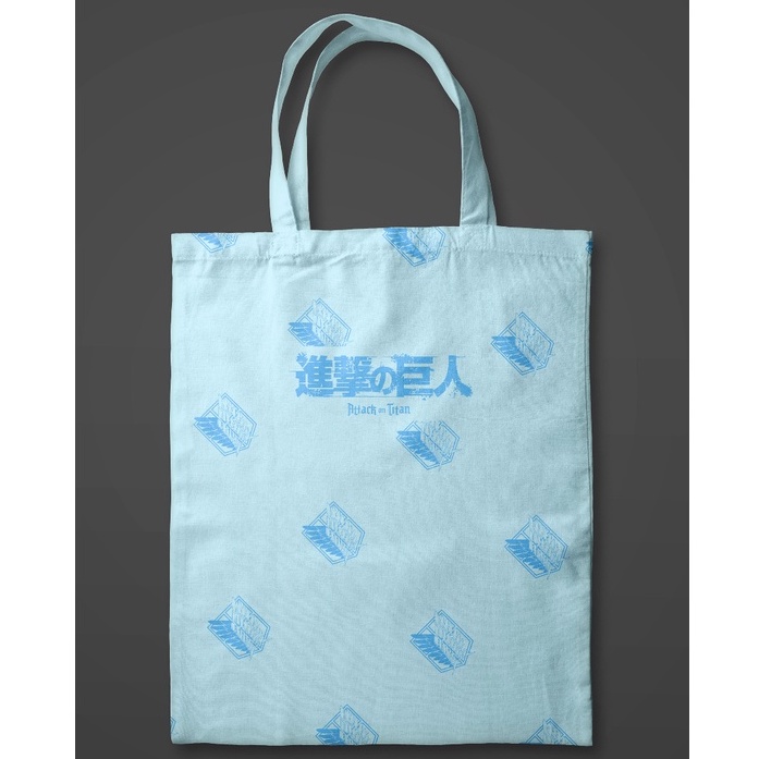 Totebag Premium SNK Blue Attack on Titan Anime Tas Wibu Casual