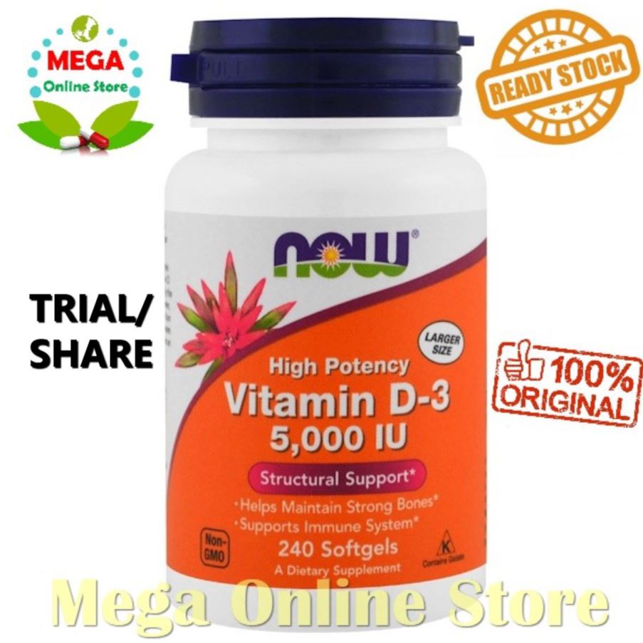 Trial / Share Now Foods Vitamin D3 5000 IU per softgel