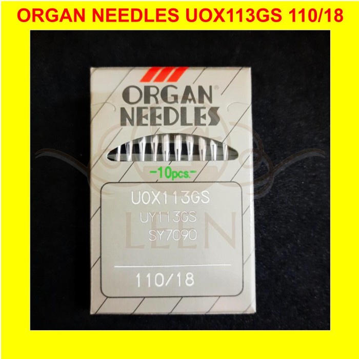 Jarum ORGAN UOx113 18 Mesin Jahit Karet Kansai UOx113GS Ori Japan LEEN