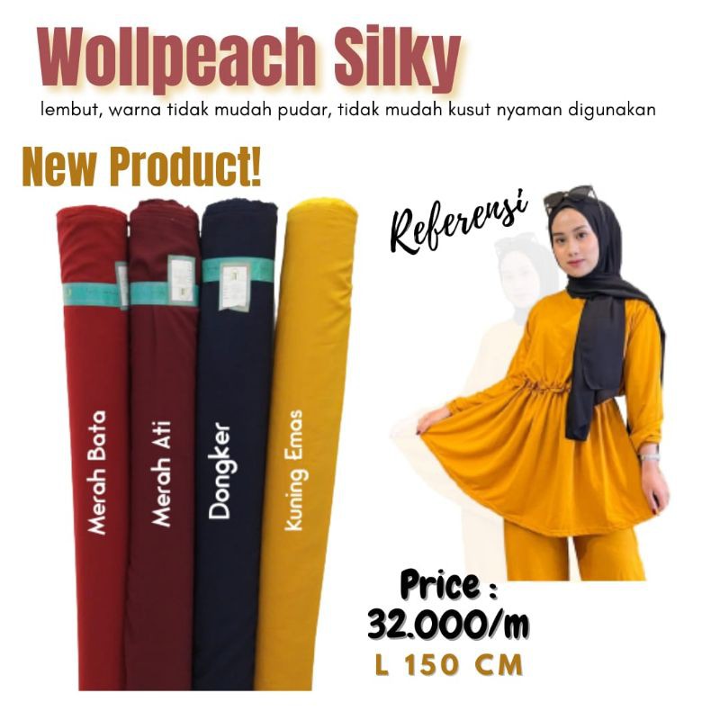 Kain Memora Kain New Ozora Silk Bahan Lembut Jatuh Halus Silk Lebar 150 cm Murah Kualitas Premium Kain Gamis Kain Murah Malang Kain Polos