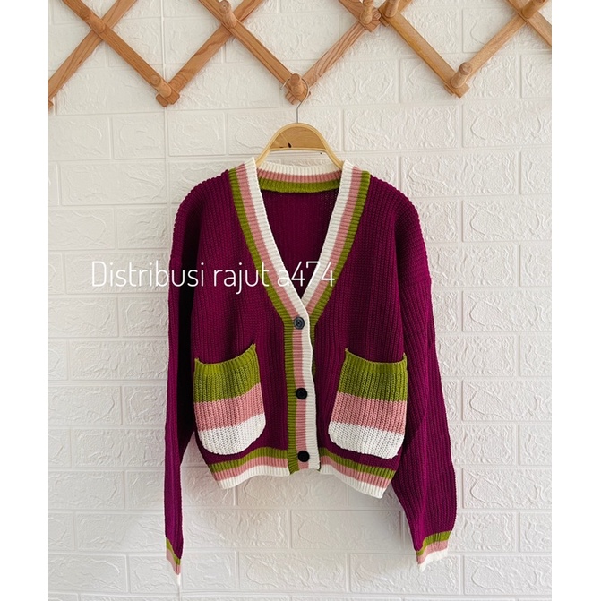 Eireen Cardigan Crop Premium| Nacara Outer Kardigan Wanita 7 GAUGE Special