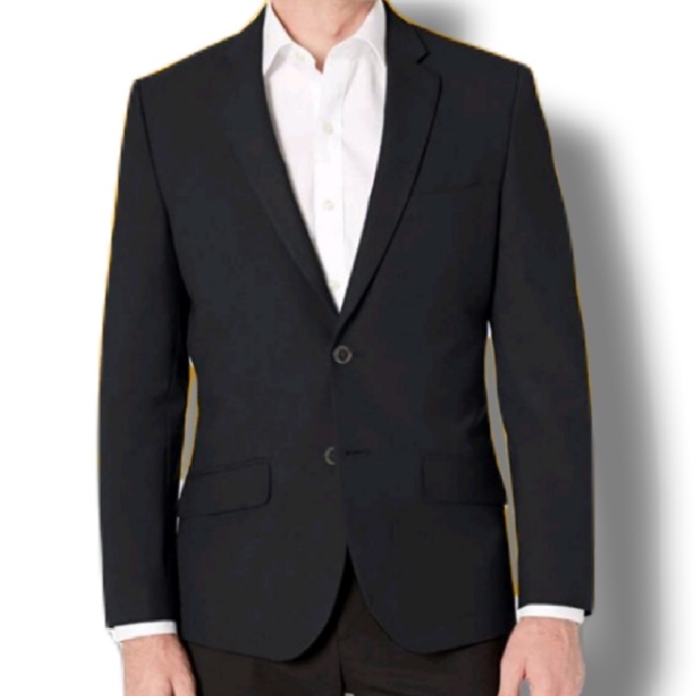 Boneh Jas Hitam Slim Fit Pria Formal Jas Wisuda