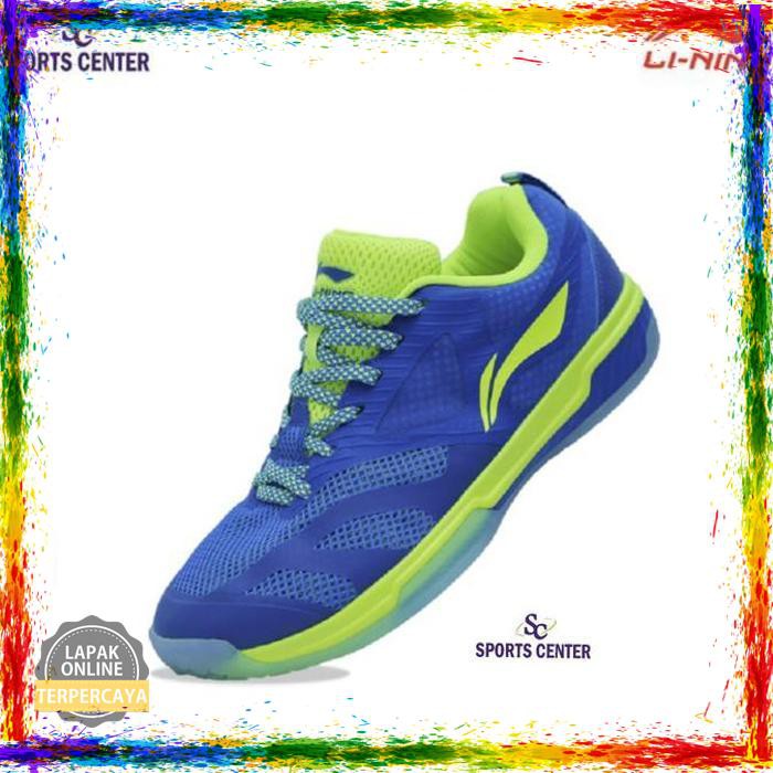 Promo New Sepatu Badminton Lining Dual Cloud 3 Aytp047 / Aytp 047 Blue Produk Berkwalitas