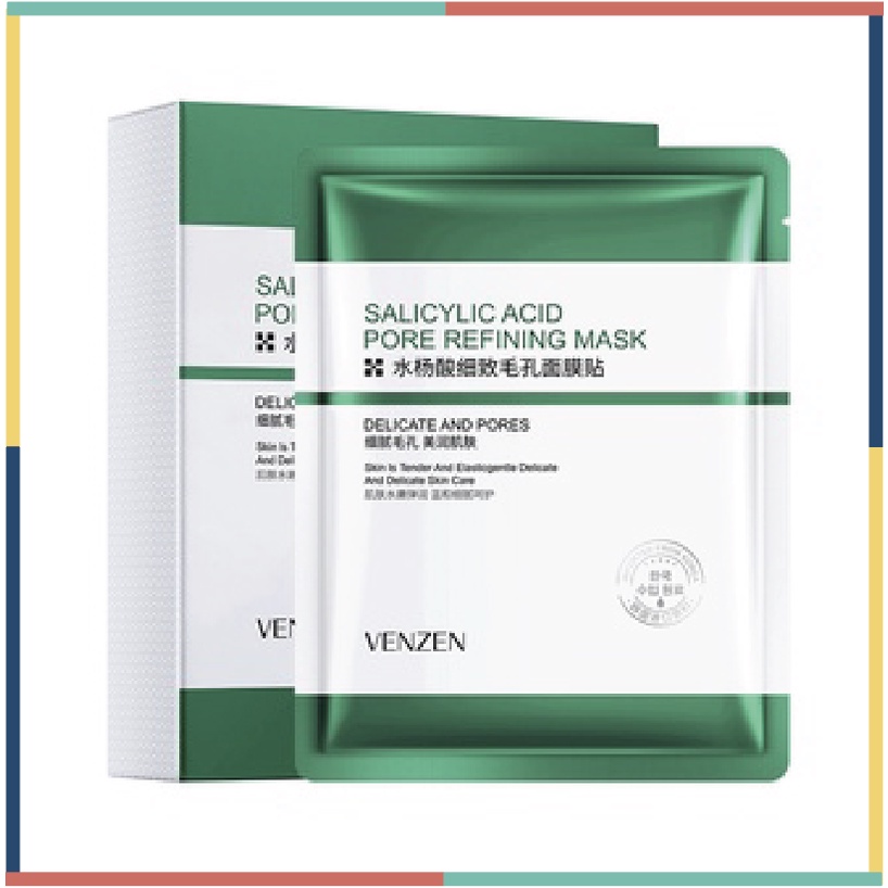 VEZE Sheet Mask Masker Wajah Salicylic Pore Refining Facial Mask BQ046