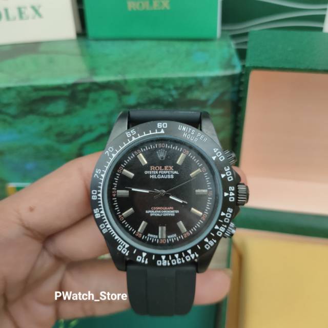 Jam Tangan Pria Rolex Hilgauss Fullblack | Free Box Original