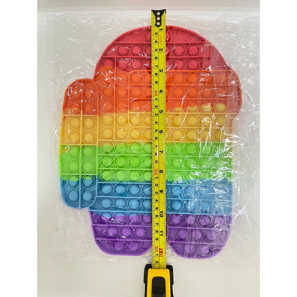 Fidget Toys Push POP IT / POPIT Mainan Anak Penghilang Stress Relieve Pop it Rainbow-Among Us 30CM