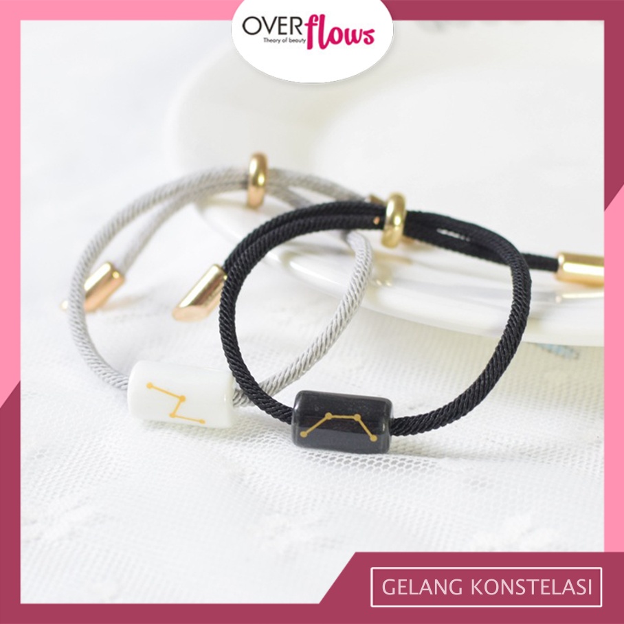 OVERFLOWS.ID Gelang Konstelasi Ceramic Bracelet Gelang Zodiak Import Aksesoris Fashion