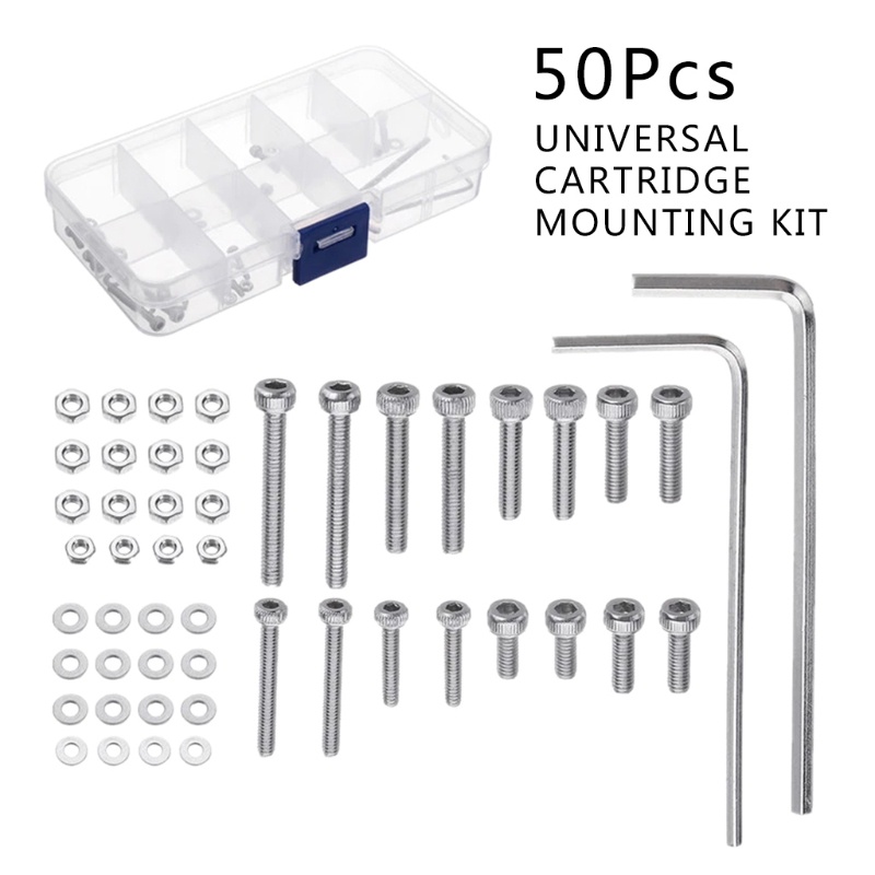 Btsg 50pcs / Set Baut M2.5 Universal Bahan Stainless Steel Dengan Case