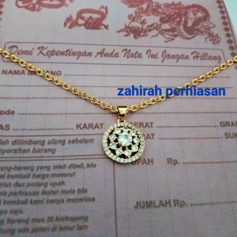 KALUNG NORI EMAS LIONTIN PERMATA FULL ANTI KARAT