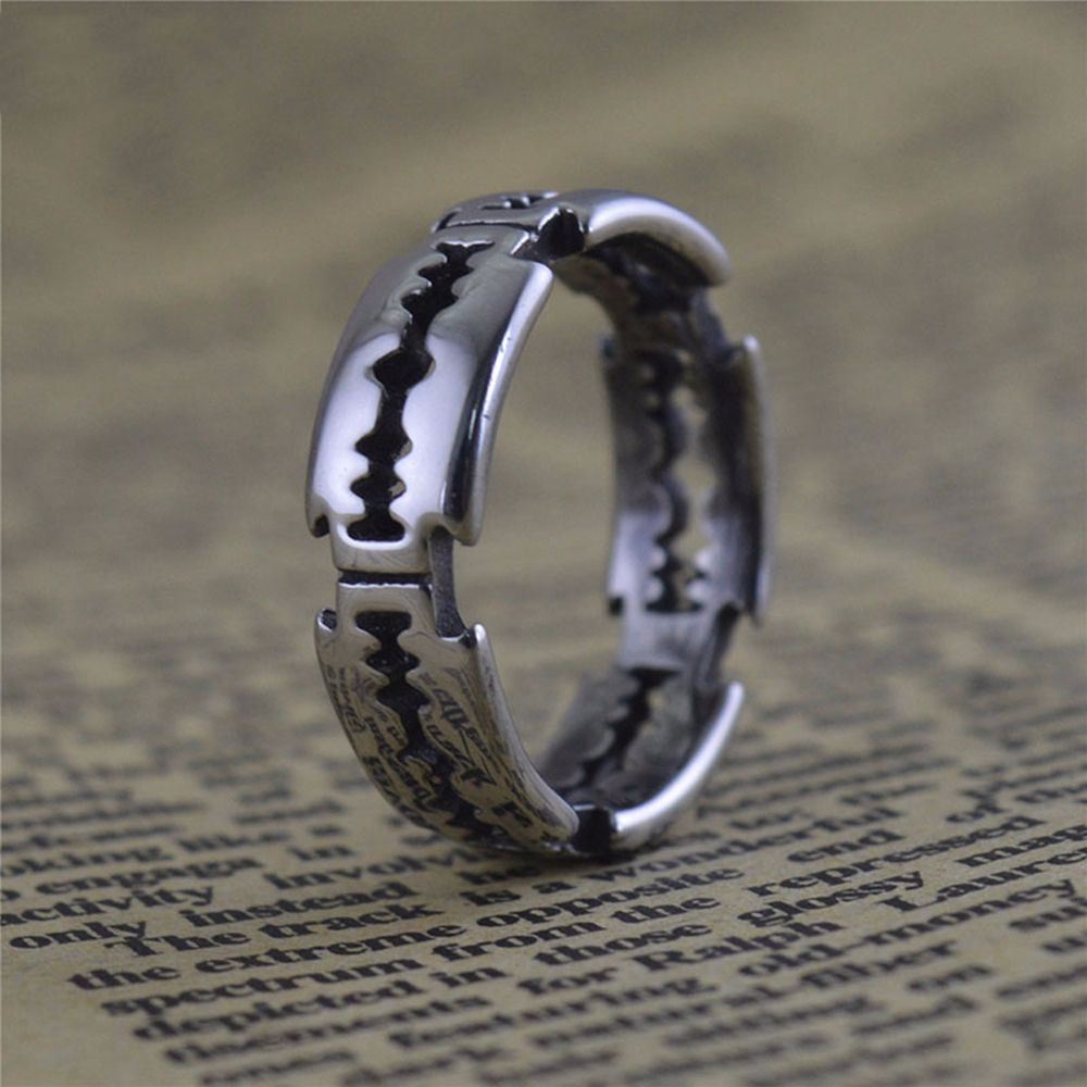 Needway  Cool Irregular Open Ring Exaggerated Couple Ring Heartbeat Ring Women Rock Punk Men Personality Alloy Jewelry Gift/Multicolor