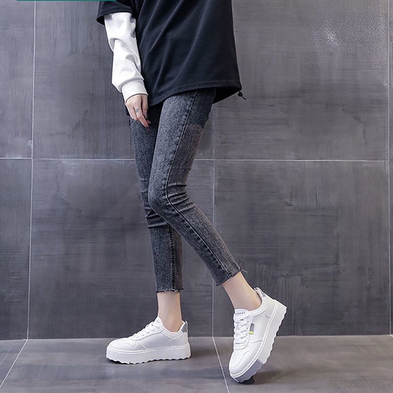 Sneakers Wanita Import Sepatu Sneakers Temali Sepatu Basic Putih Kece Korean Style