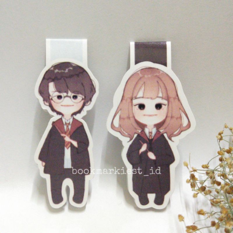 

Magnetic Bookmark Harry Potter Custom - Pembatas Buku Magnet Lucu