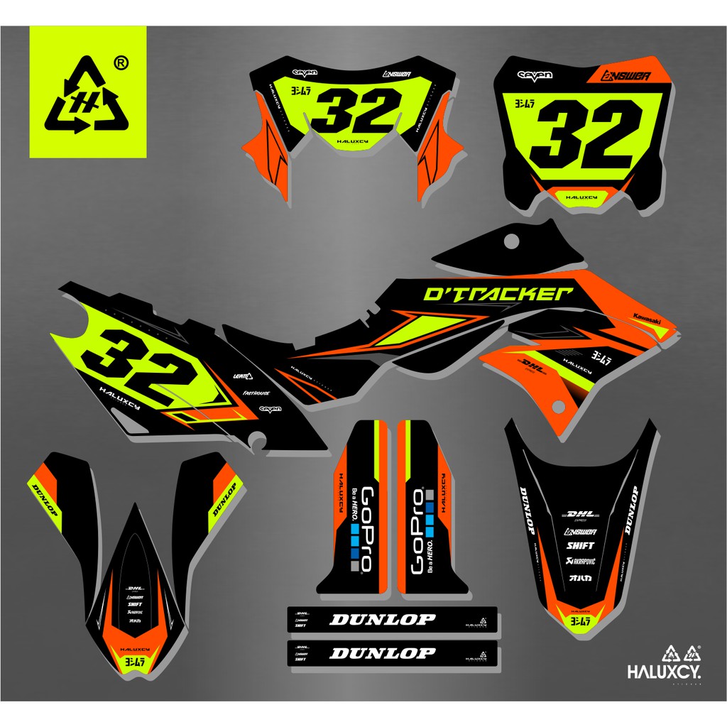 DECAL DTRACKER LAMINASI SUPER GLOSSY / DECAL DTRACKER FLUO / DECAL DTRACKER KEREN