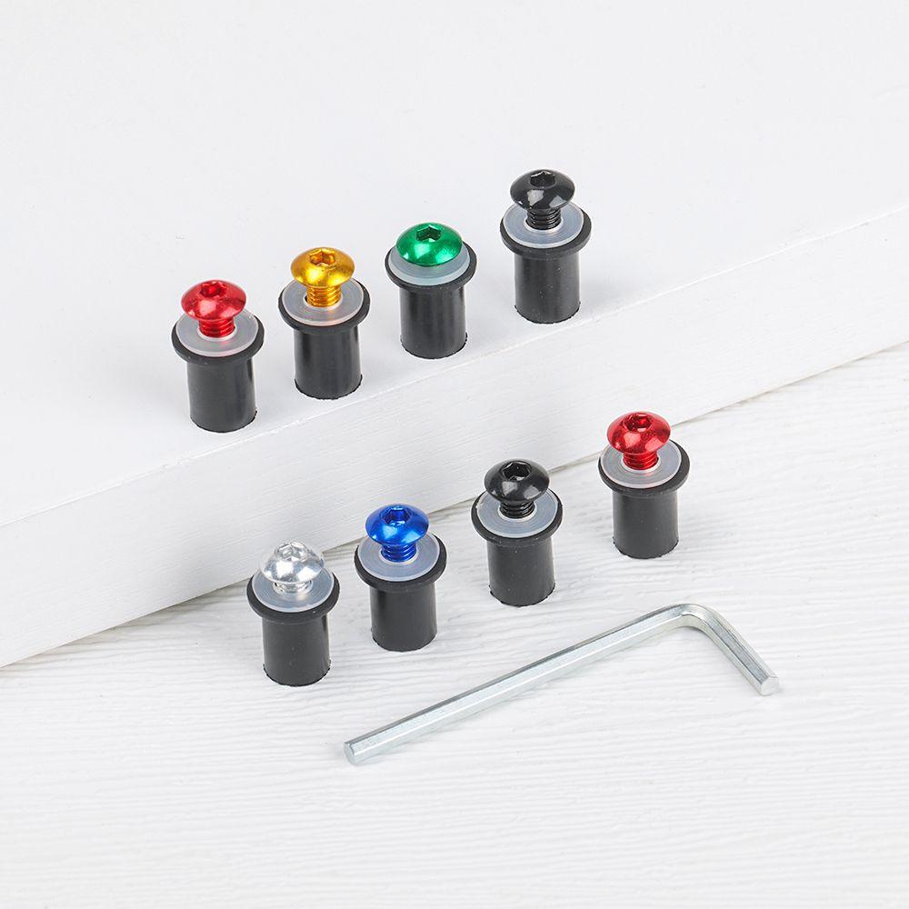 Populer 10Pcs Kaca Depan Motor M5 x 15mm Moto Decor Motor Mounting Mur Pengikat