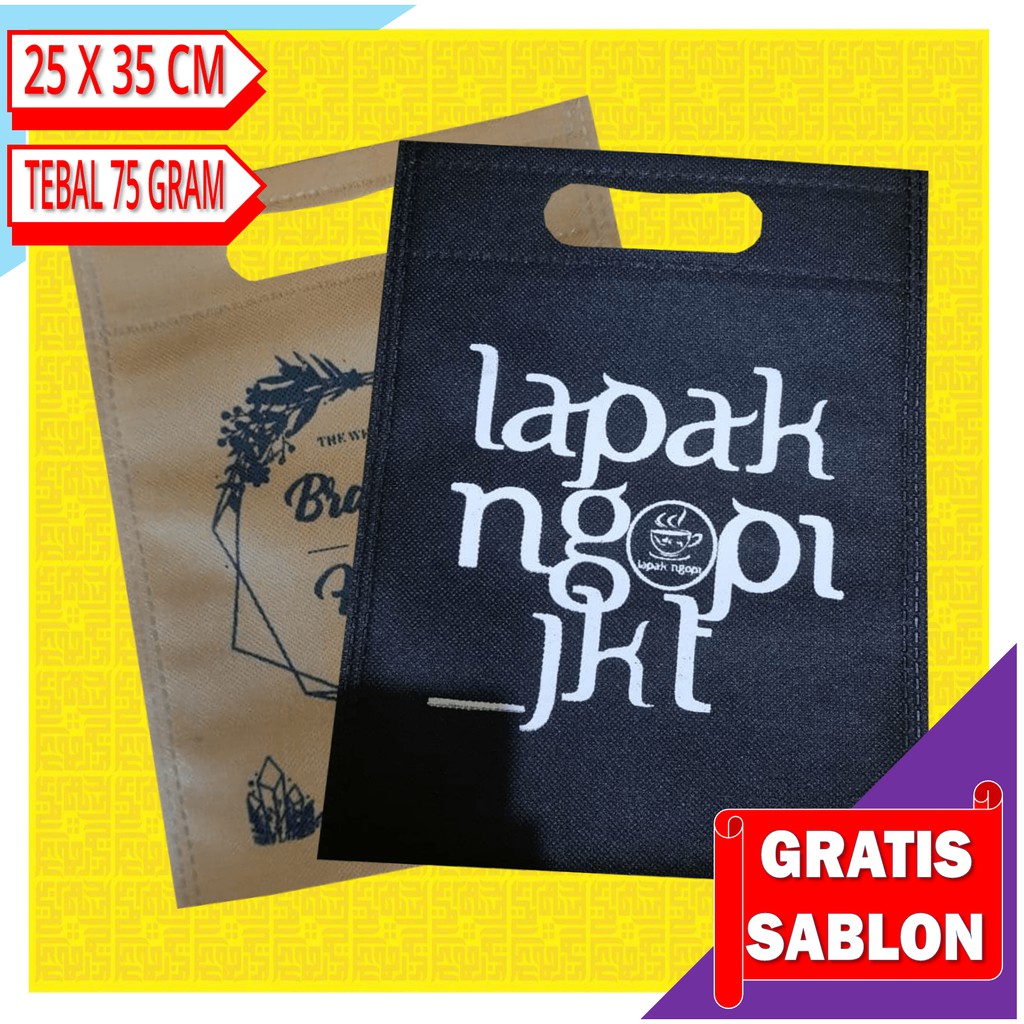 

Tas Souvenir Pernikahan Wedding Cinderamata Gift Goodiebag Spunbond Grosir Murah Uk. 25 x 35 cm
