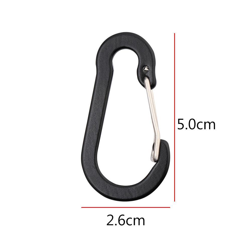 CHOOKYY 5pcs Alat Gesper Kunci Bahan Aluminium Alloy Carabiner Keychain