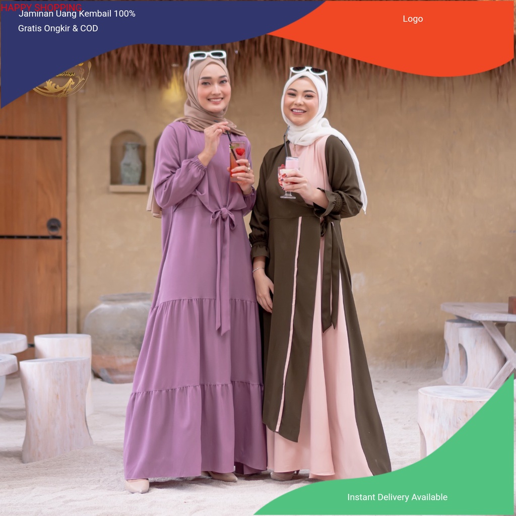New Series Azwa Maxi &amp; Caroline Maxi | Fashion Muslim Gamis Muslimah Terbaru | Gamis Lebaran 2022 | Dress Kondangan OOTD | Busui Friendly | Set Korean Style | Bisa COD | Baju Perempuan Remaja | Midi Dress Kekinian | Gamis Remaja Hangout Outfit | Best Sell