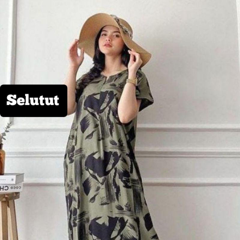 Daster Panjang Selutut Busui Kekinian Non RuffleAFERO-DSTR SLTUT (RAISA)