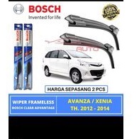 Bosch wiper kaca Depan mobil all new Avanza /Xenia/Veloz 2012-2014 Frameless Original Bosch 21-14
