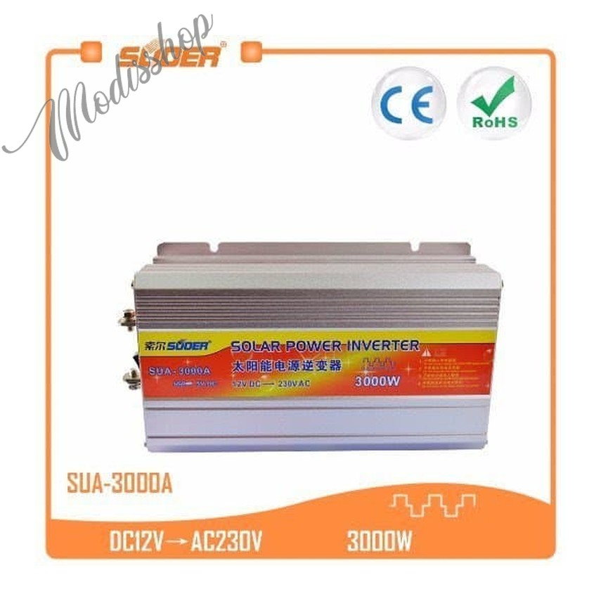 INVERTER DC TO AC 3000 WATT DC 12V KE AC PLN 220V SUOER SUA3000A