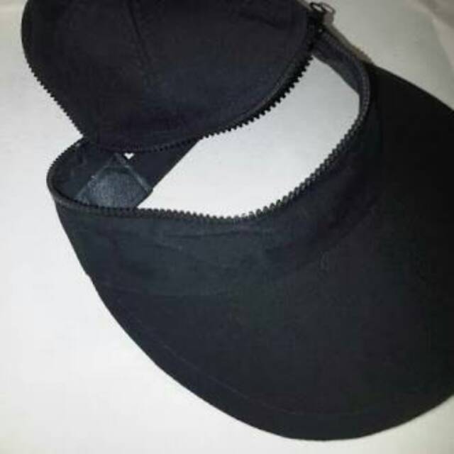 Topi caddy golf pake risleting bisa buka tutup topi senam lapangan