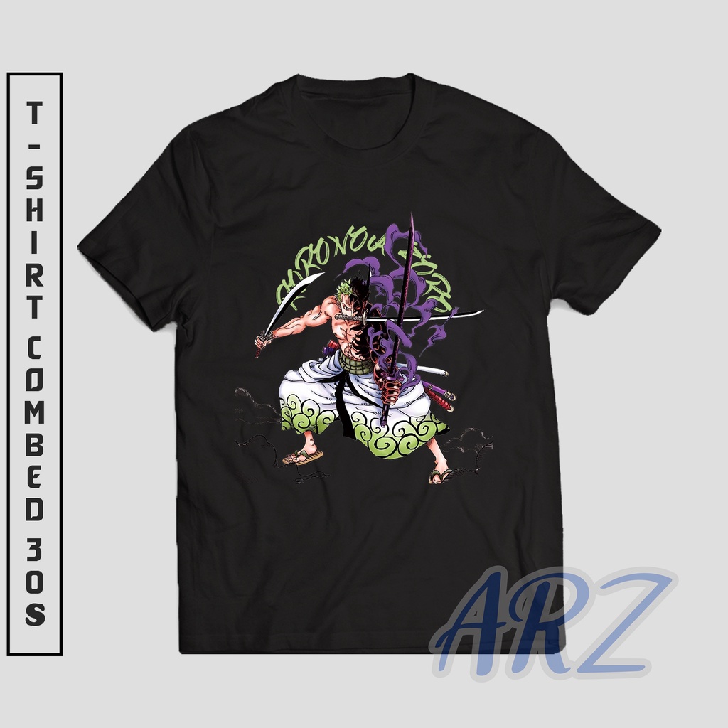 T-SHIRT KAOS DISTRO RORONOA ZORO X ENMA
