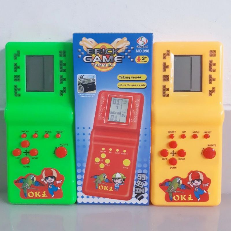 Mainan Brick Game Tetris Gimbot Jadul - Game boy Anak Laki Perempuan