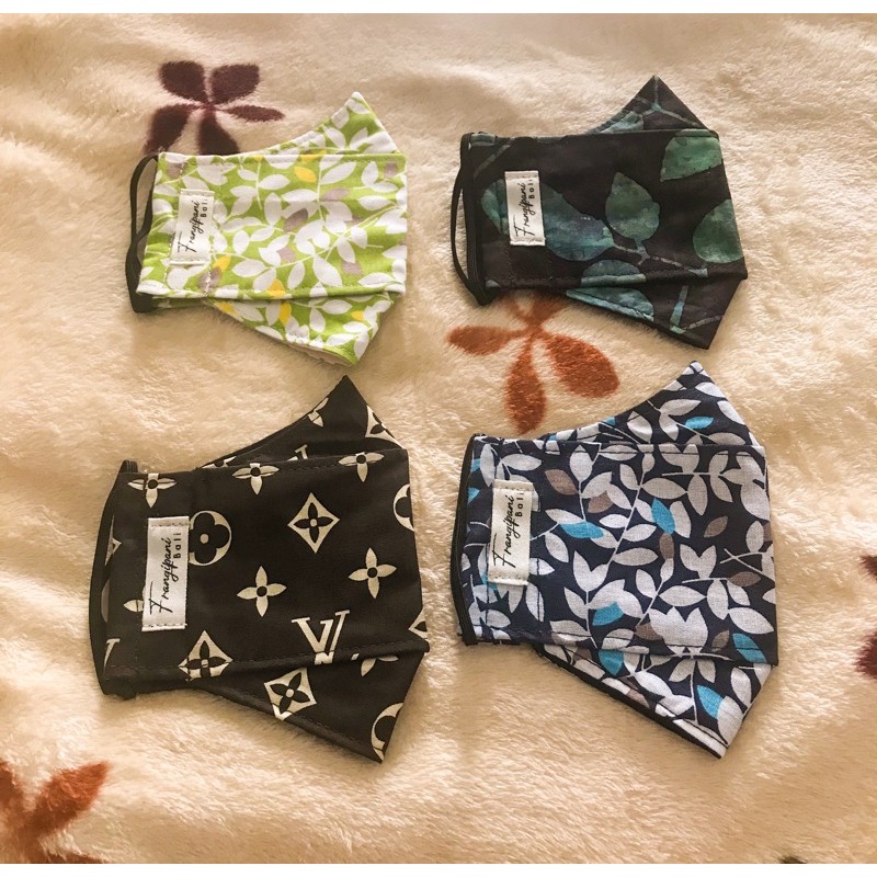 Masker kain 3D 3 ply/masker kain 3 lapis/masker hijab &n non hijab