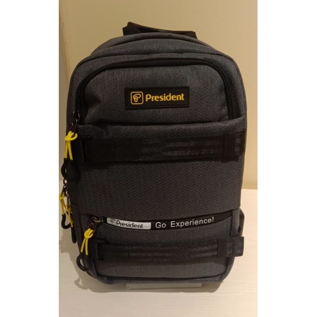 (EL.77) [BLACK] TAS SELEMPANG SLING BAG PRIA MERK PRESIDENT BY ELIZABETH