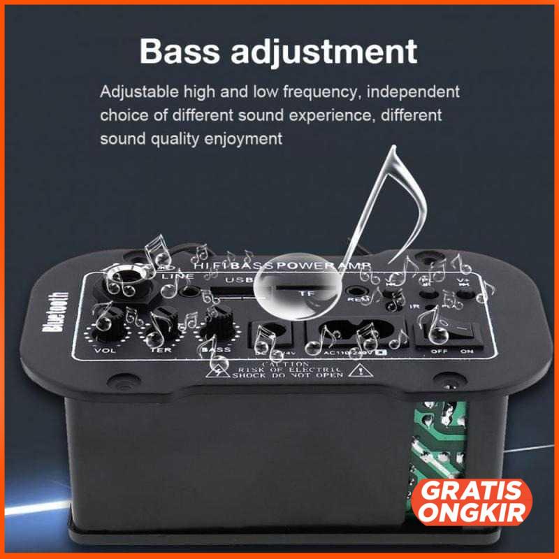 Amplifier Board Audio Bluetooth USB FM Radio TF DIY 25W GD-01