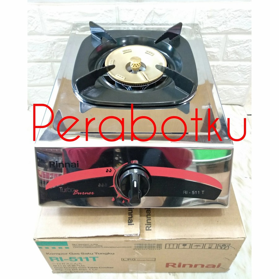 Kompor Rinnai Stenlis 511T / Kompor Gas 1 Tungku Stainless Steel