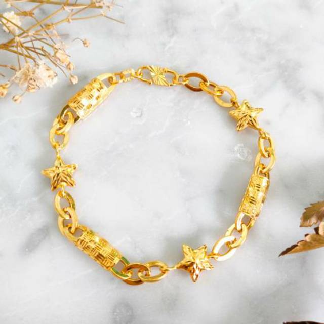 Gelang emas asli model merica