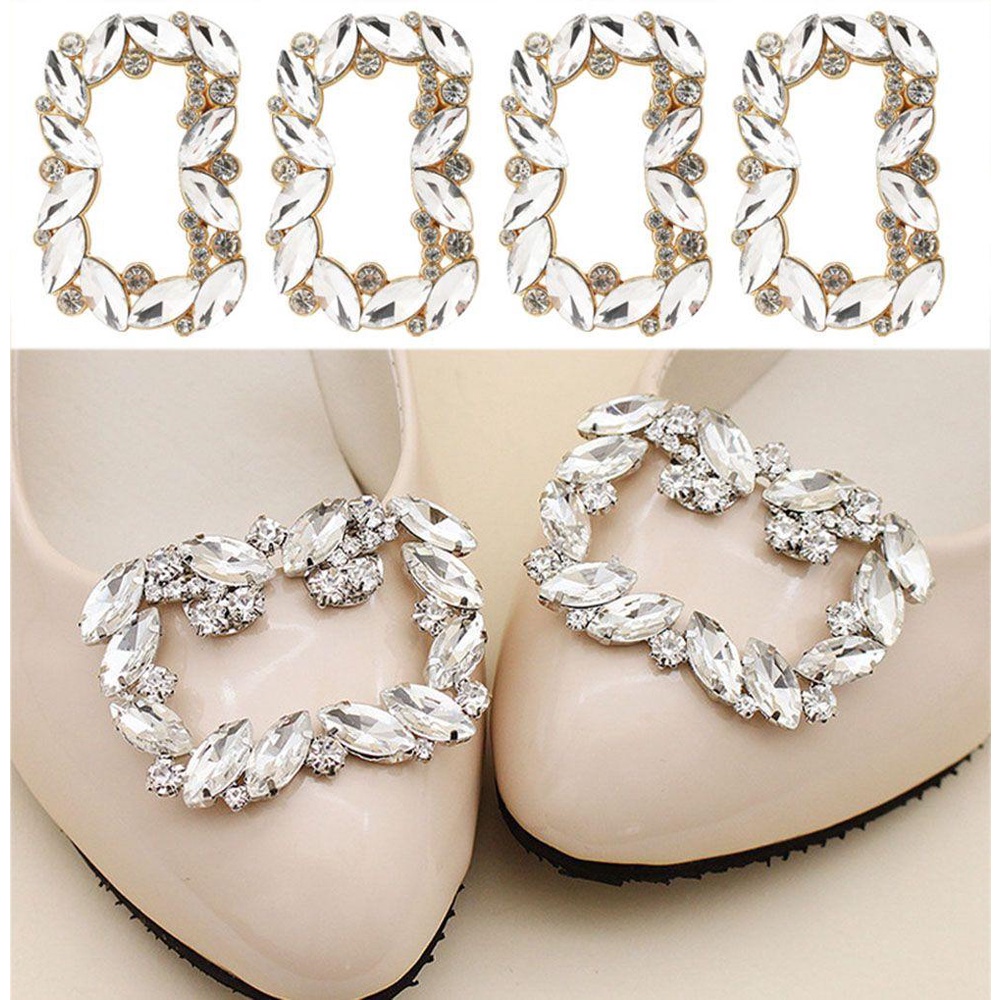 1pc Klip Sepatu DIY Sepatu Wanita Kristal Dekorasi Sepatu