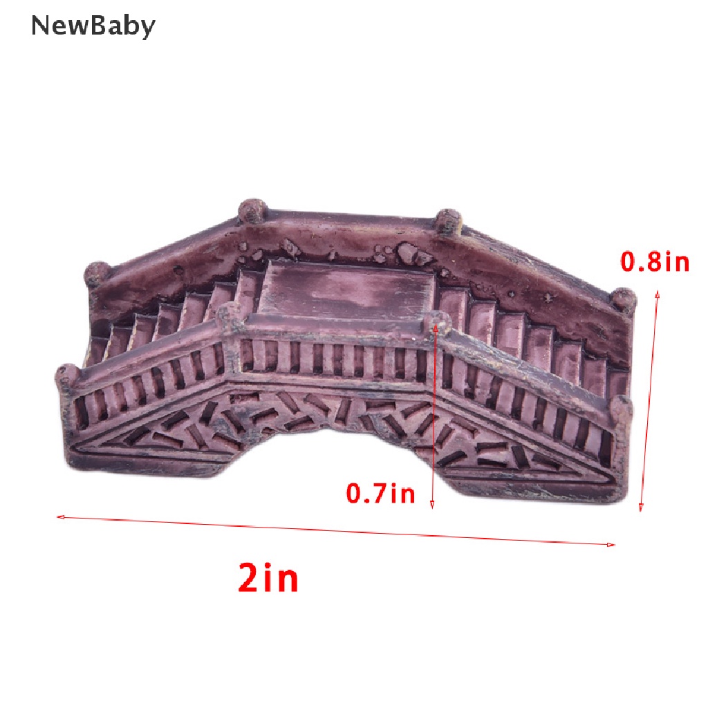 1pc Miniatur Jembatan Kayu Bahan Resin Untuk Dekorasi Lansekap Mikro