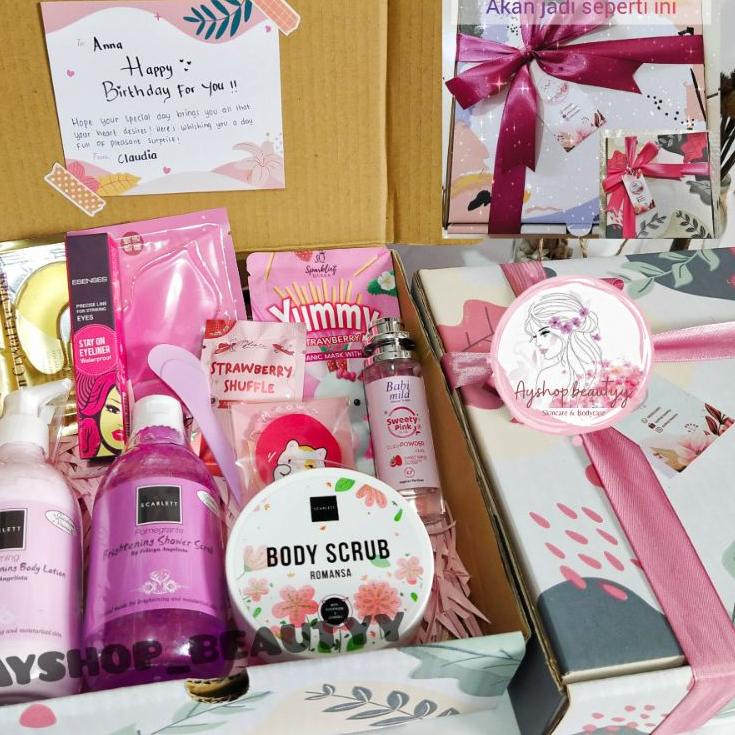 (1KG) BEBAS REQUEST!! Hampers Scarlett Whitening / Gift Box Scarlett Whitening / Kado Ulang Tahun