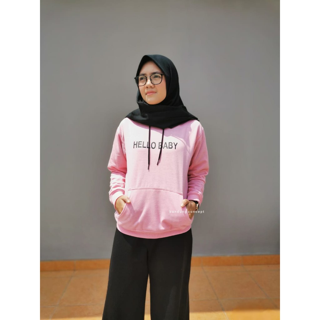 HELLO BABY HOODIE || HOODIE WANITA || HOODIE KEREN #HB