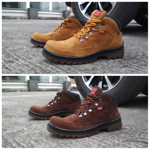 TS Sepatu Safety Pria Kickers Dolpin Boots Import Vietnam Murah Kerja Tracking Cowok Grade Ori