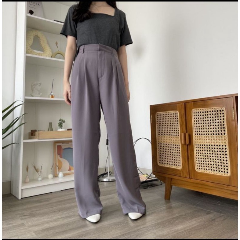 Trousers Kulot Wanita - Celana Anti Kusut - Celana Kulot