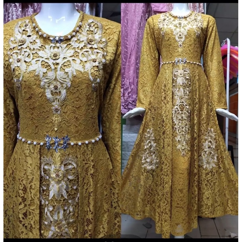 gamis burkat payet terbaru by pjc
