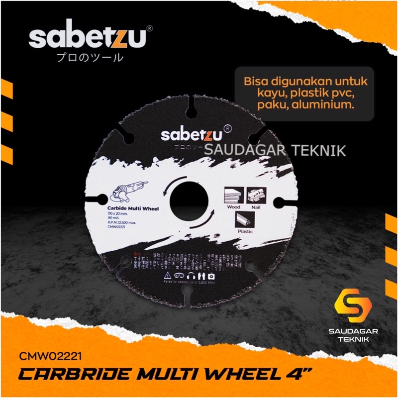 Mata Gerinda Multi Wheel Carbride Sabetzu 4&quot; Mata Gerinda Potong Multi Cutter 4 inch