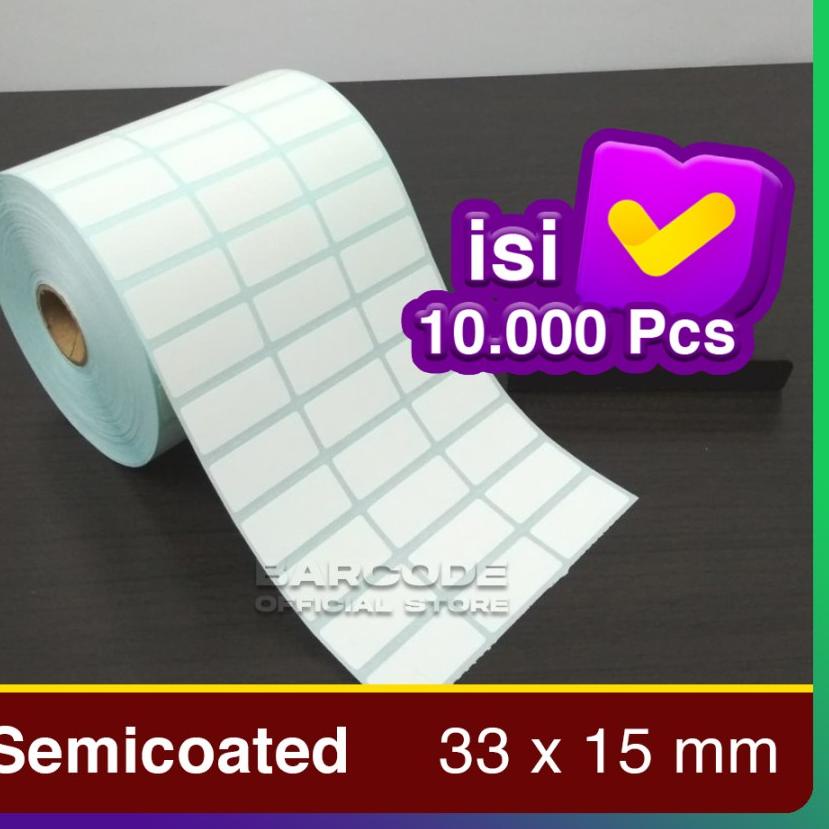 

New! Label Bare 33 x 15 - 33x15 mm - 33x15mm 3 Line Kertas Sticker Semicoated ..
