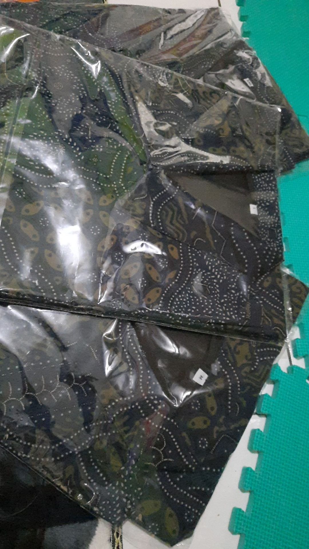 Batik Biru Batik Pria Lengan Panjang Full Furing Batik Solo