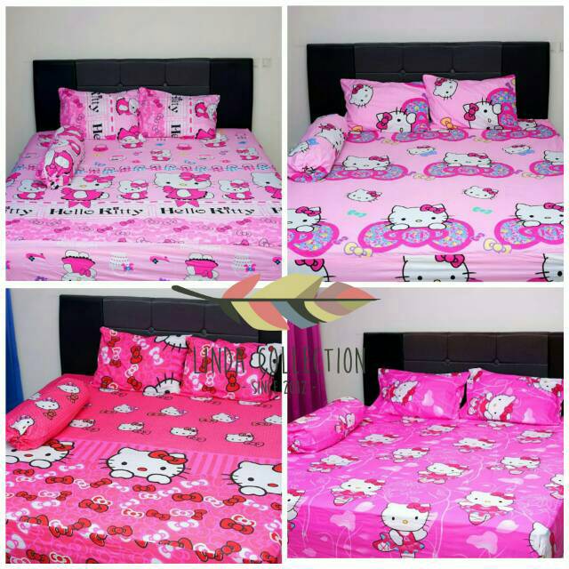 SPREI HELLO KITTY / SPREI ANAK KARAKTER / COVER TEMPAT TIDUR HELLO KITTY